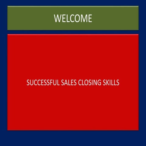 Successful Sales Closing Skills