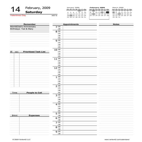 Printable Daily Planner