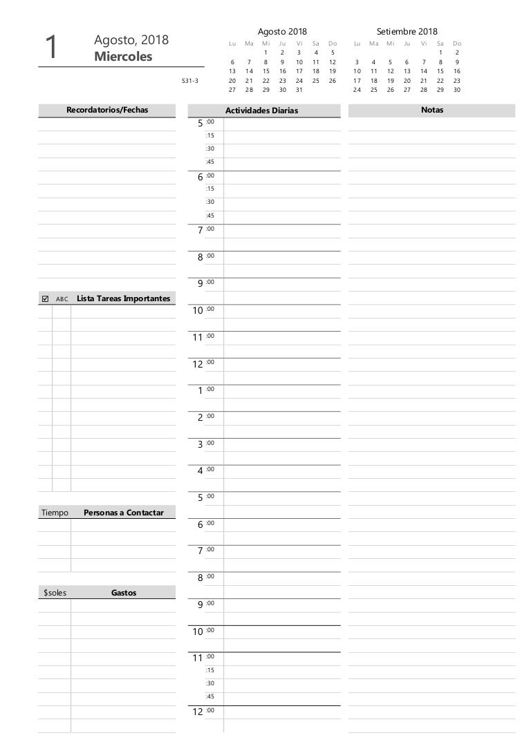 printable daily planner copiaxlsx