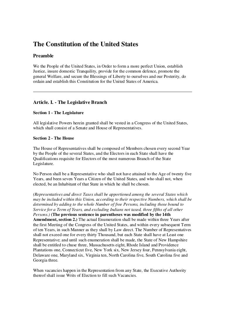 printable version of the us constitution