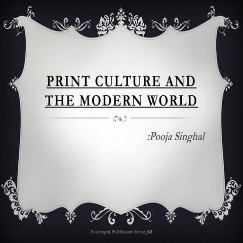 Print culture and the modern world