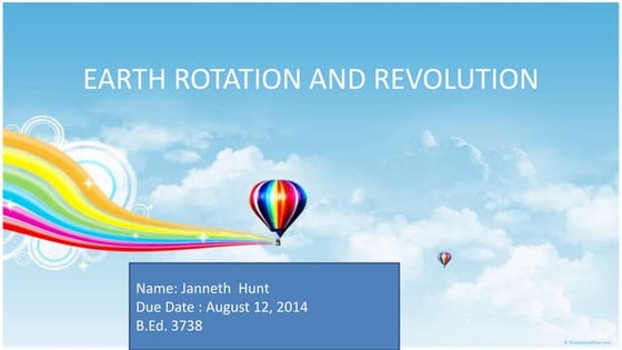 Rotation and Revolution | PPT | Science