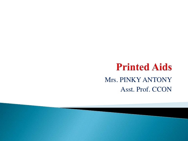 Printed aids
