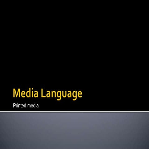A level Graphic media language