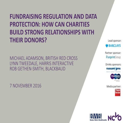 Trustee Conference PM3: Fundraising regulation and data protection: How can c...