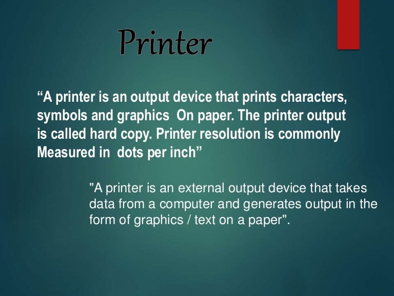 Printer and its types