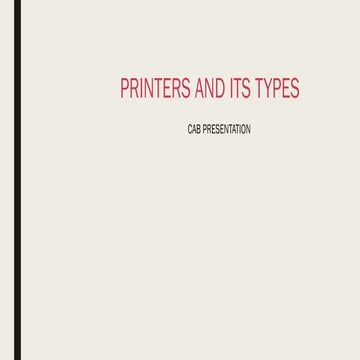 Printers .pptx different types of printers | PPTX
