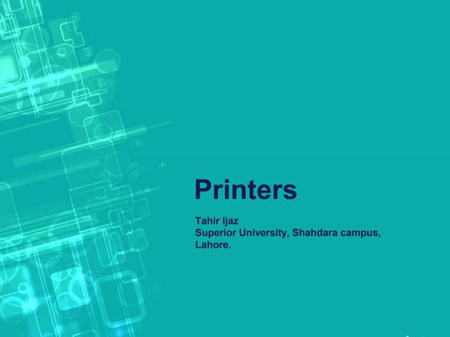Printers by tahir ijaz