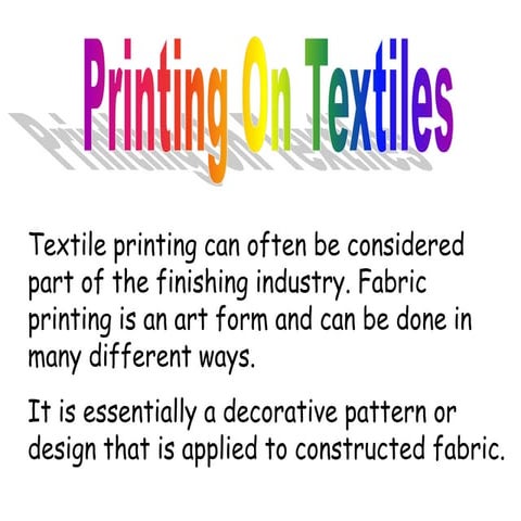Printing on-textiles