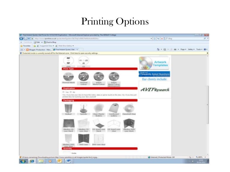 Printing Options