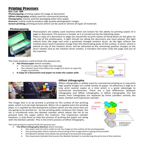 Printing process 2 | PDF