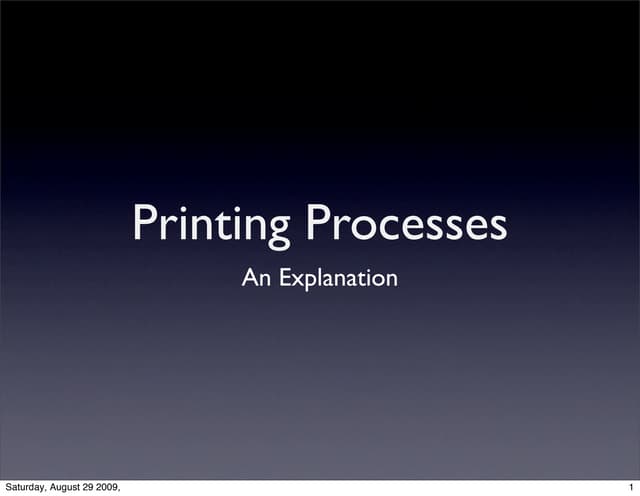 Different types of printing techniques | PPTX
