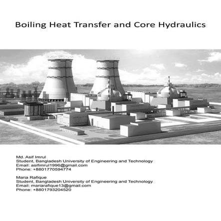 Boiling heat transfer and Core Hydraulics of NPP
