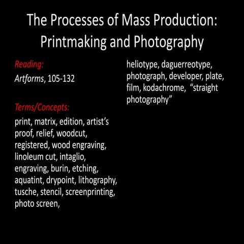 Printmaking and photo upload