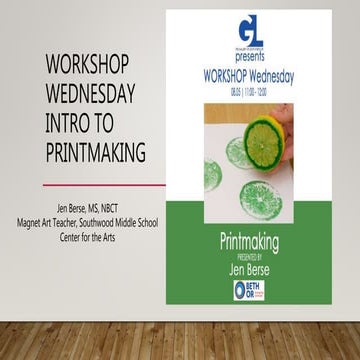 Printmaking Workshop Gallery of Light