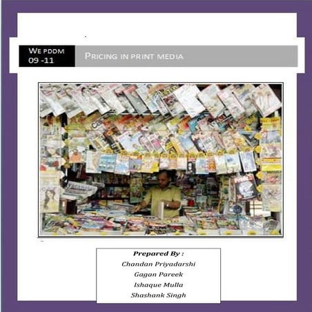 Print media pricing report