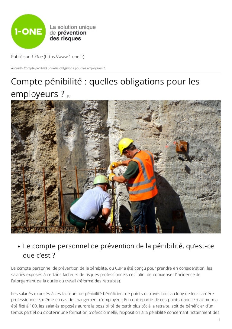 Compte Penibilite Quelles Obligations Pour Les Employeurs