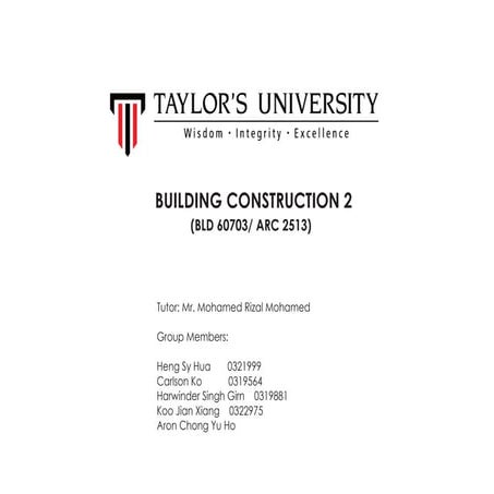 Building Construction 2 Project 1