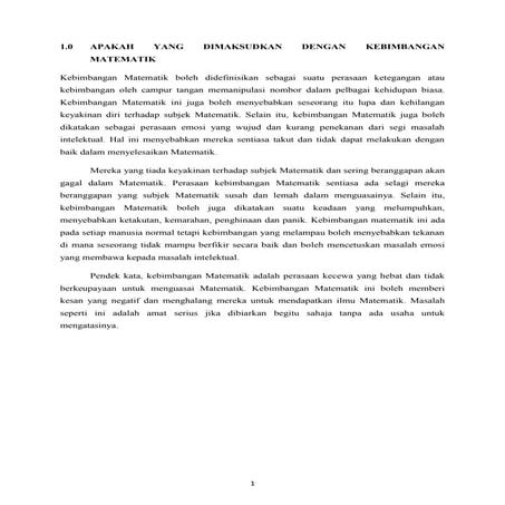 Math Anxiety-Part Hayati