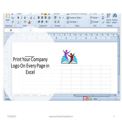 Print your company logo on every page