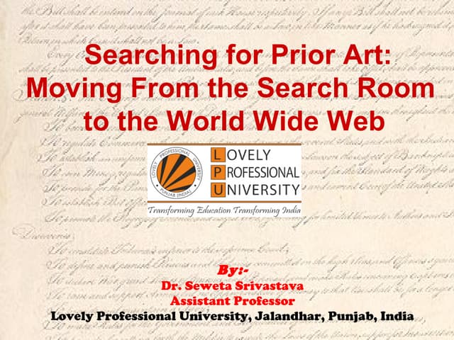 Prior art search