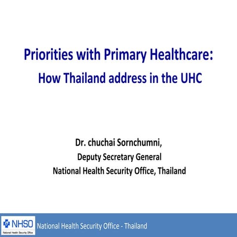 APO The Kingdom of Thailand Health System Review (Health in Transition ...