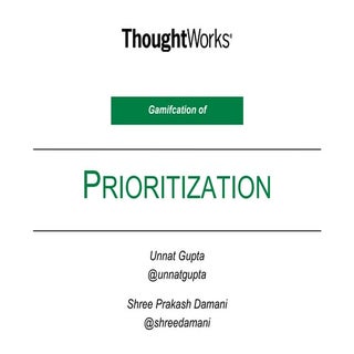 Prioritization