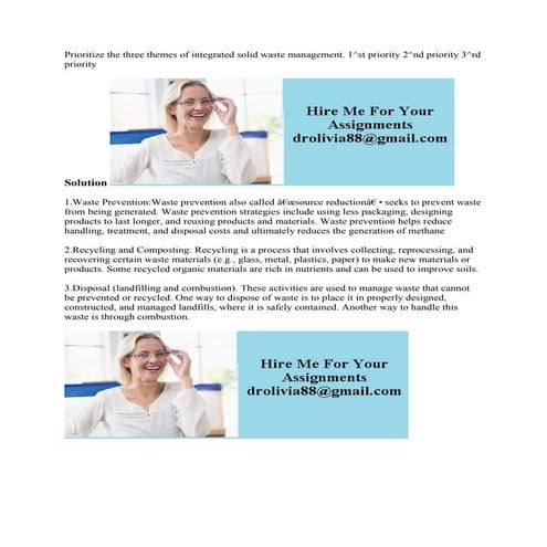 Prioritize the three themes of integrated solid waste management- 1^st.docx