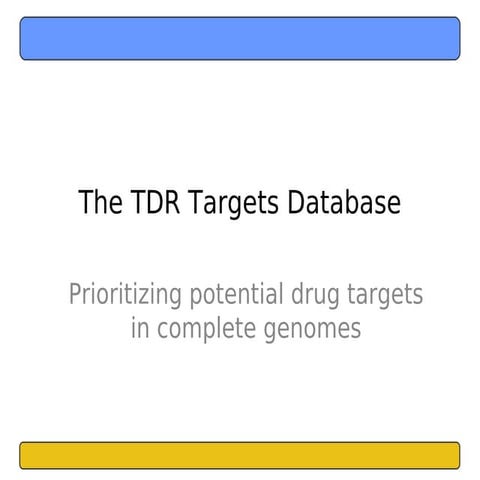 Prioritizing drug targets in complete genomes | PDF