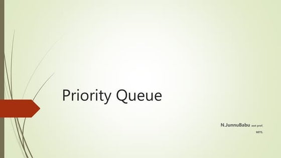 Priority Queue in Data Structure | PPT
