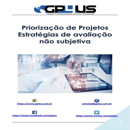 Priorização de projetos - Estrategias de avaliação não subjetiva