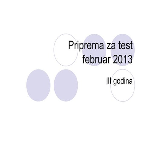 Priprema za test iii godina upper