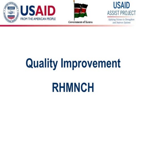 Quality improvement in reproductive, maternal, newborn and child health ...