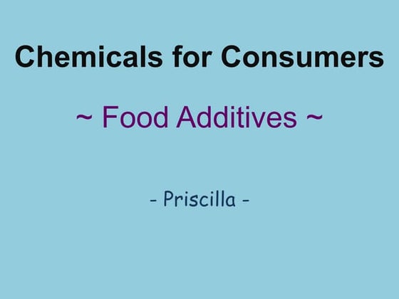 Food additives ppt | PPT