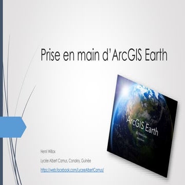 Prise en main d’ArcGIS Earth