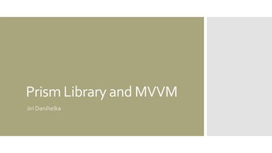 Prism library and MVVM
