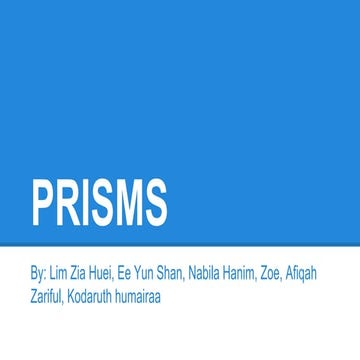 Prisms presentation