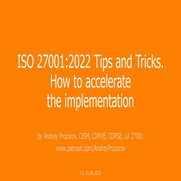 ISO 27001 How to accelerate the implementation.pdf