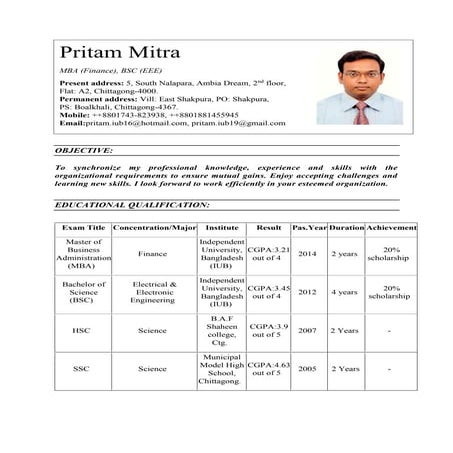 Pritam cv | PDF