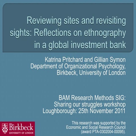 Pritchard and symon reviewing sites and revisiting sights bam nov 2011