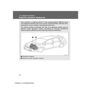 2012 Toyota Prius V Hybrid System