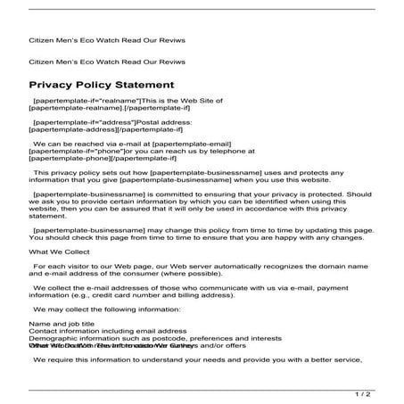 Confidentiality Statement | PDF