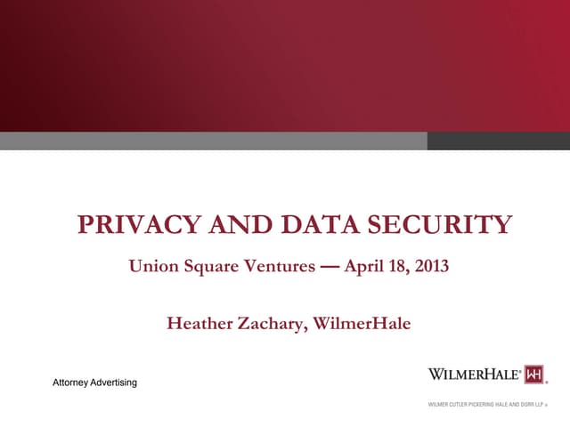 Privacy and Data Security