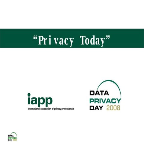 “Privacy Today” Slide Presentation 