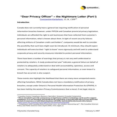 Privacy Access Letter I   Feb 5 07