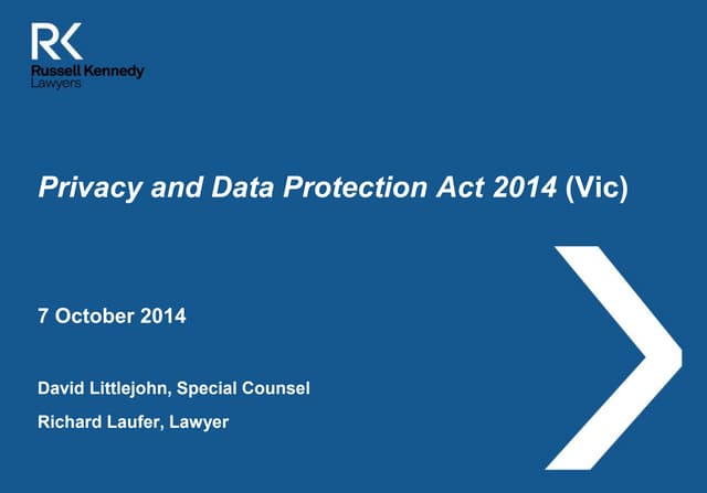 Privacy and Data Protection Act 2014 (VIC)