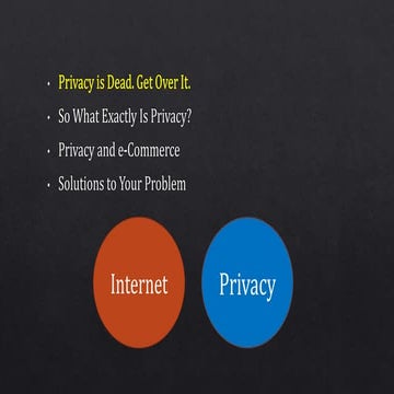 Privacy and ecommerce