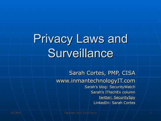 Privacy And Surveillance