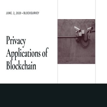 Privacy applications on blockchain
