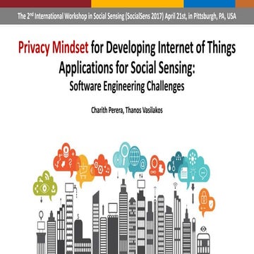 Privacy Mindset for Developing Internet of Things Applications for Social Sen...